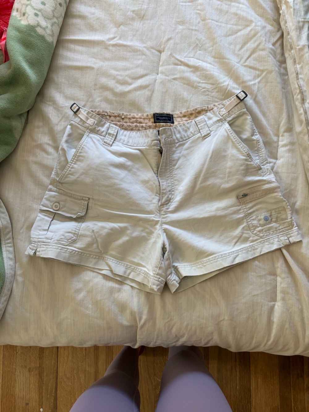 American Eagle Outfitters Light Beige Cargo Bermuda Shorts